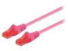 96270 Patch cord; U/UTP; 6; многопров; CCA; ПВХ; розовый; 2м; 24AWG