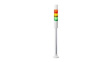 LR4-302PJBW-RYG Stacking Beacon, Pole Mount, Green/Orange/Red, LR4, Multiple Tones, 24VDC, White