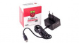 KSA-15E-051300-HX, EU, BLACK Raspberry Pi - Charger, 5V, 3A, USB Type-C, EU Plug, Black