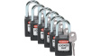 51353 [6 шт] Safty Padlock;Black;Steel