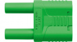 SKURZ6100/19-4 IG 2MB NI/GN Safety Plug diam. 4 mm green CAT II N/