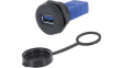 1310-1030-01 Адаптер; гнездо USB 3.0 A, с обеих сторон; 1310; V: USB 3.0; IP67