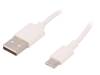 59126 Кабель; USB 2.0,USB 3.1; вилка USB A, вилка USB C; 0,5м; белый