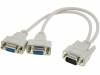 CG021-0.2.WH-PB, Кабель; вилка D-Sub 15pin HD, гнездо D-Sub 15pin HD x2; белый, VCOM