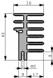SK 481/75/SA Heat sink 75 mm 3.5 K/W black anodised