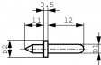 RTM1.3/4.5/6 Contact pin, silver-plated Silver Silver