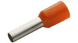 RND 465-00886 [100 шт] Bootlace Ferrule 4mm2 Orange 20mm Pack of 100 pieces