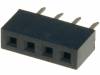 ZL265-4SG Гнездо; штыревое; "мама"; PIN:4; прямой; 2мм; THT; 1x4; дл.2,5мм