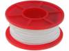 KYNAR28AWG50MWH Кабель; однопров; Cu; 28AWG; kynar 460 (PVDF); белый; 300В; 48м