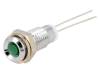 M.3030G, Индикат.лампа: LED; выпуклый; Отв: O6мм; на печатную плату; латунь, Mentor