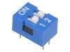 DS-02 Переключатель: DIP-SWITCH; Кол-во секций:2; ON-OFF; 0,05A/12ВDC