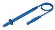 PL 2600 S BL Safety Test Lead with Probe \x1a4mm 1m Blue Nickel-Plated Brass