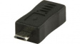 VLCP60904B Adapter USB Micro-B 2.0 Plug - USB Mini 5-Pin Socket Black