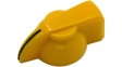 RND 210-00271 Pointer Knob, yellow, with line, Diameter19 mm