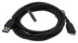 RND 765-00081 USB 3.0 A Plug to USB 3.0 Micro-B Plug Cable 3m Black
