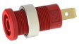 RND 350-00059 Banana Socket  diam.4mm Red 36A Faston Terminal, 4.8 x 0.8 mm