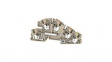 2669070000 Terminal Block, Blade Terminal, 6.3 x 3.5 mm, 4 Poles, 400V, 36A, 0.14 ... 6mm², Dark Beige