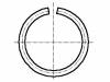 M38/BN825, Стопорное кольцо; пружинная сталь; Диам.вала:38мм; BN:825, BOSSARD