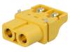 XT60PT-F Гнездо; питания DC; XT60; "мама"; PIN:2; на PCB; SMT; Цвет: желтый