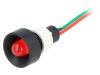 LR-D10-24AC/DC, Индикат.лампа: LED; вогнутый; 24ВDC; 24ВAC; Отв: O13мм; IP40, POLAM-ELTA