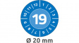 6943 Inspection Plate, 8 sheets/120 labels diam. 20 mm, Blue