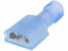 3-520408-2, Наконечник: плоский; 6,3мм; 0,8мм; "мама"; 1,25?2мм2; обжим; синий, TE Connectivity