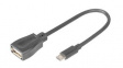 AK-300309-002-S Adapter, USB Micro-B Plug - USB-A Socket