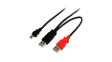 USB2HABMY6 USB Y Cable USB-A Plug - USB Mini-B 1.8m USB 2.0 Black