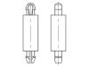 8G505V40158 Дистанц PCB; полиамид 66; Дл: 3мм; защелка / защелка; UL94V-0