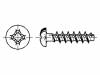KA22X5/BN13577, Винт; для термопластов; 2,2x5; Головка: сферическая; Phillips, BOSSARD