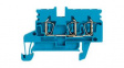 1933730000 Feed-through Terminal Block, Tension Clamp, 3 Poles, 24A, 2.5mm\x1a, Blue