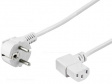 SN312-3/10/3.0W кабель; CEE 7/7 (E / F) подпружиненный, IEC C13 female 90 °; 3м; белый