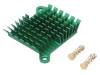 ATS-1038-C2-R0, Радиатор: штампованный; ребристый; зеленый; L: 40мм; W: 38мм; H: 10мм, Advanced Thermal Solutions