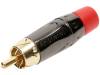 ACPL-CRD, Вилка; RCA; "папа"; короткий; прямой; пайка; черный; позолота; 3?7мм, Amphenol