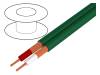 C121 GREEN Провод: микрофонный; 2x0,25мм2; зеленый; OFC; ПВХ; -15?70°C; 100м