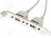 AK674, Адаптер; на планке; гнездо USB A x2,2 штыревых разъема 5pin, BQ CABLE (TME brand)