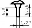 1A11-NF1PCSE Miniature Toggle Switch, On-On, Soldering Pins, Straight