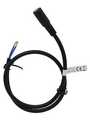 RND 205-01309, DC Connection Cable, 2.1x5.5x9.5mm Socket - Bare Ends, Straight, 5m, Black, RND Connect