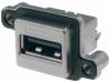 MUSB-A511-00, Гнездо; USB A; MUSB; на панель, на провод; THT; прямой; IP67, Amphenol