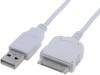 TCAB-201 Кабель; USB 2.0; вилка USB A, вилка Apple Dock; 1,5м; белый