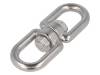 KRET-10-A4, Swivel; acid resistant steel A4; for rope; 115mm; Size: 10mm, KRAFTBERG