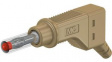 66.9328-27 Stackable Plug 4mm Brown 32A 600V Nickel-Plated