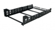 UNIRAILS3U Server Rack Rails, Depth-Adjustable, Steel, 420mm, Black