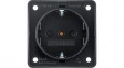 8419505 Wall Outlet INTEGRO 1x DE Type F (CEE 7/3) Socket Flush Mount 16A 250V Black