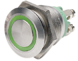 MPI002/TERM/GN, Переключатель: антивандальный; 1; SPST-NO; 0,5A/24ВDC; IP66, Bulgin