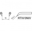 RTW 6NW Tweezer soldering tip pair 0.1 mm
