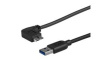 USB3AU1MLS Charging Cable Left Angle USB-A Plug - USB Micro-B Plug 1m USB 3.0 Black