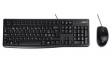 920-002552 Keyboard and Mouse, 1000dpi, MK120, UK English, QWERTY, Cable