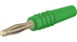 22.2618-25 In-Line Banana Plug 2mm Green 10A 60V Gold-Plated