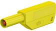 22.2656-24  Stackable Banana Plug 4mm Yellow 32A 1kV Gold-Plated